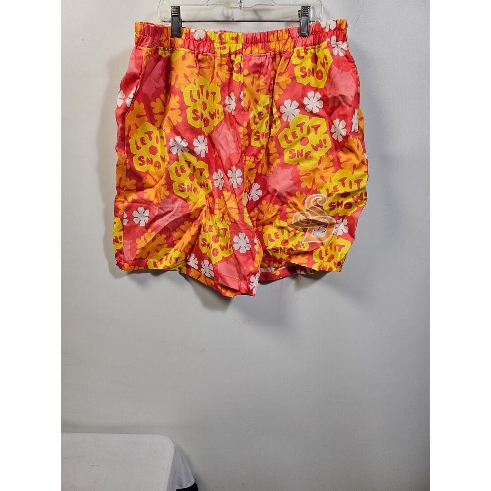 ITSSNOWDAY Snowday Red Snowflake Shorts XXL with Bag and Tags - Picture 12 of 15